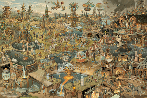 Fiat Lucrum: Let there be profit. #02 in the Ten Decrees Bitcoin Art series by Lucho Poletti