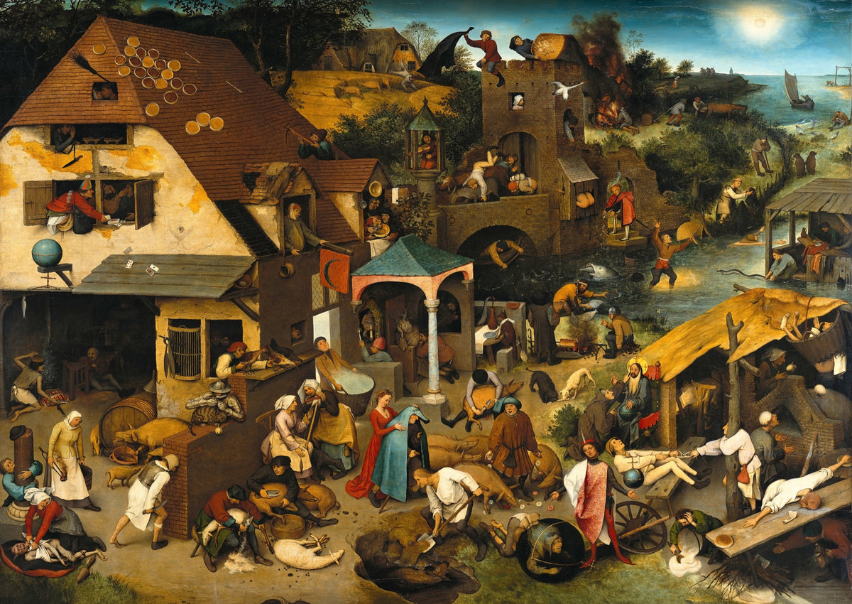 Netherlandish Proverbs by Pieter Bruegel the Elder, the original painting