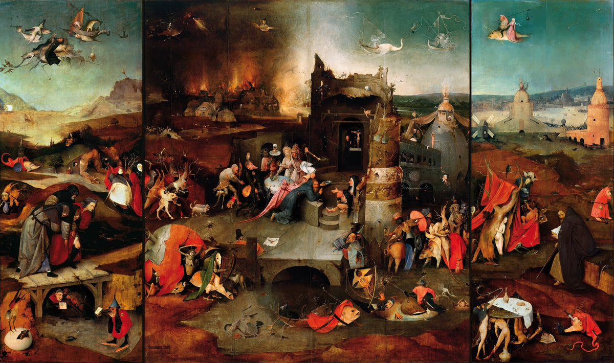 The Temptation of St Anthony by Hieronymus Bosch, the original painting