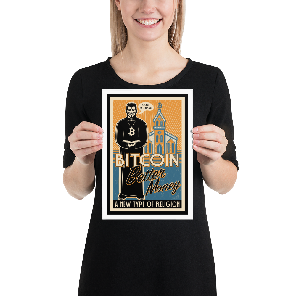 Bitcoin a new type of religion Poster – Lucho Poletti Art