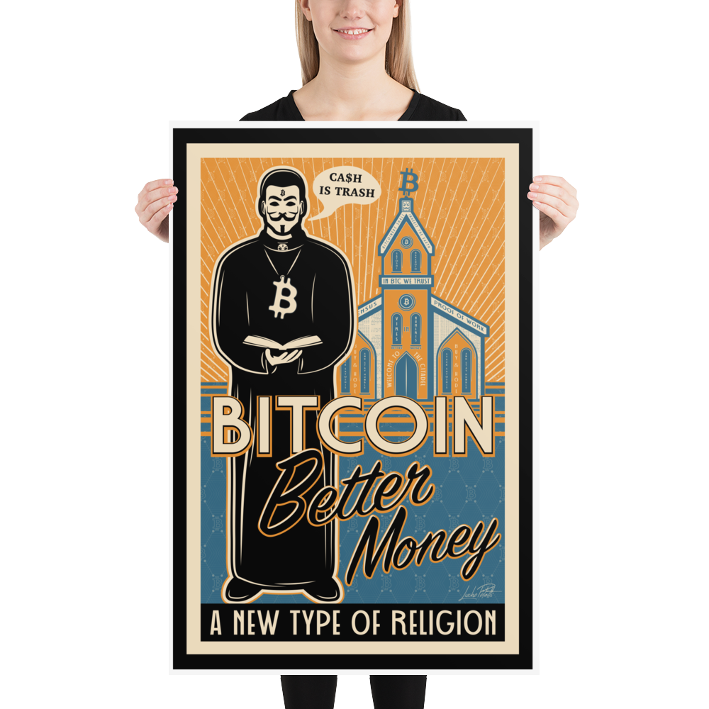 Bitcoin a new type of religion Poster – Lucho Poletti Art